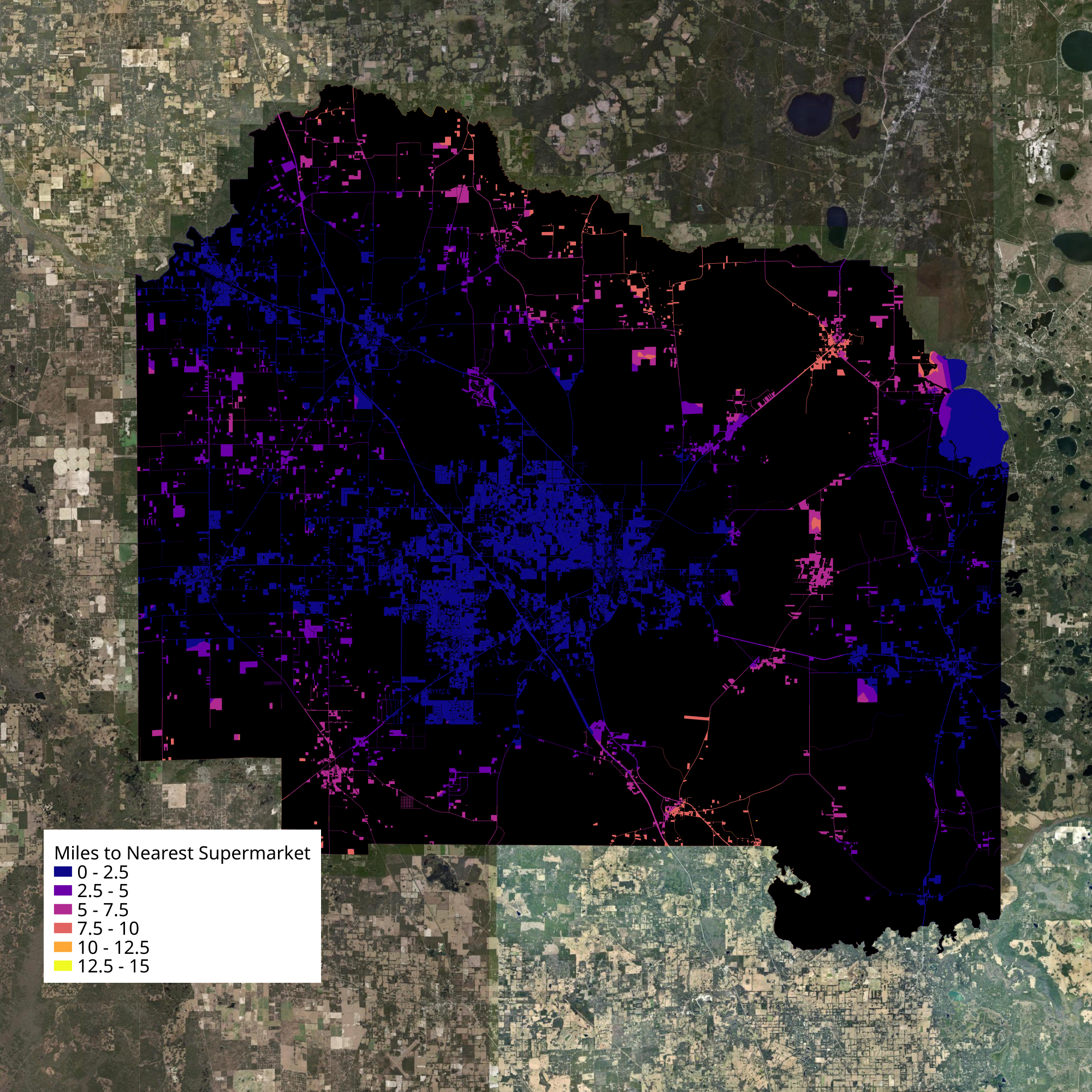 Food deserts of Alachua County